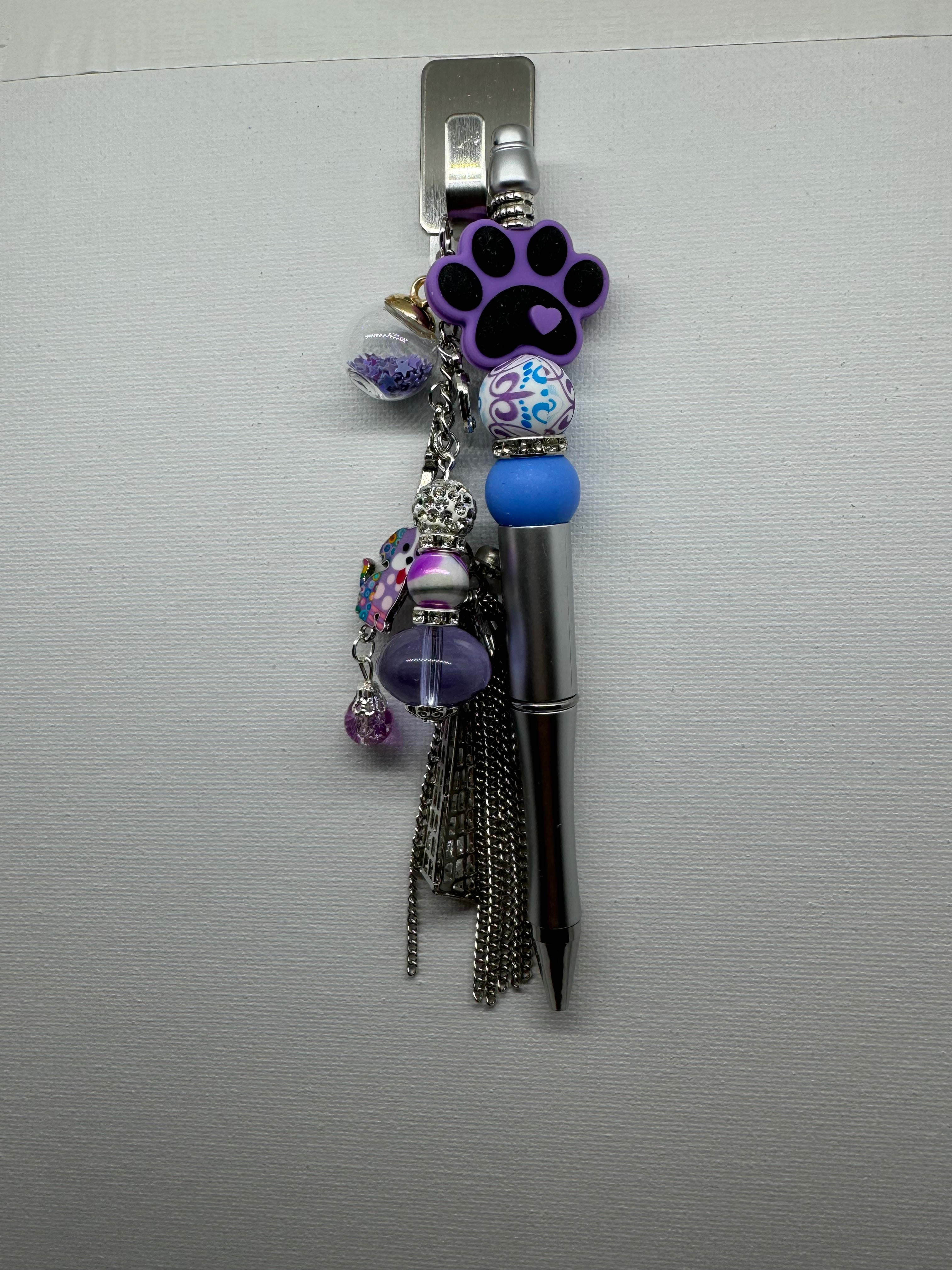 Beaded Pen with Dangles - Catalog No. SP-3