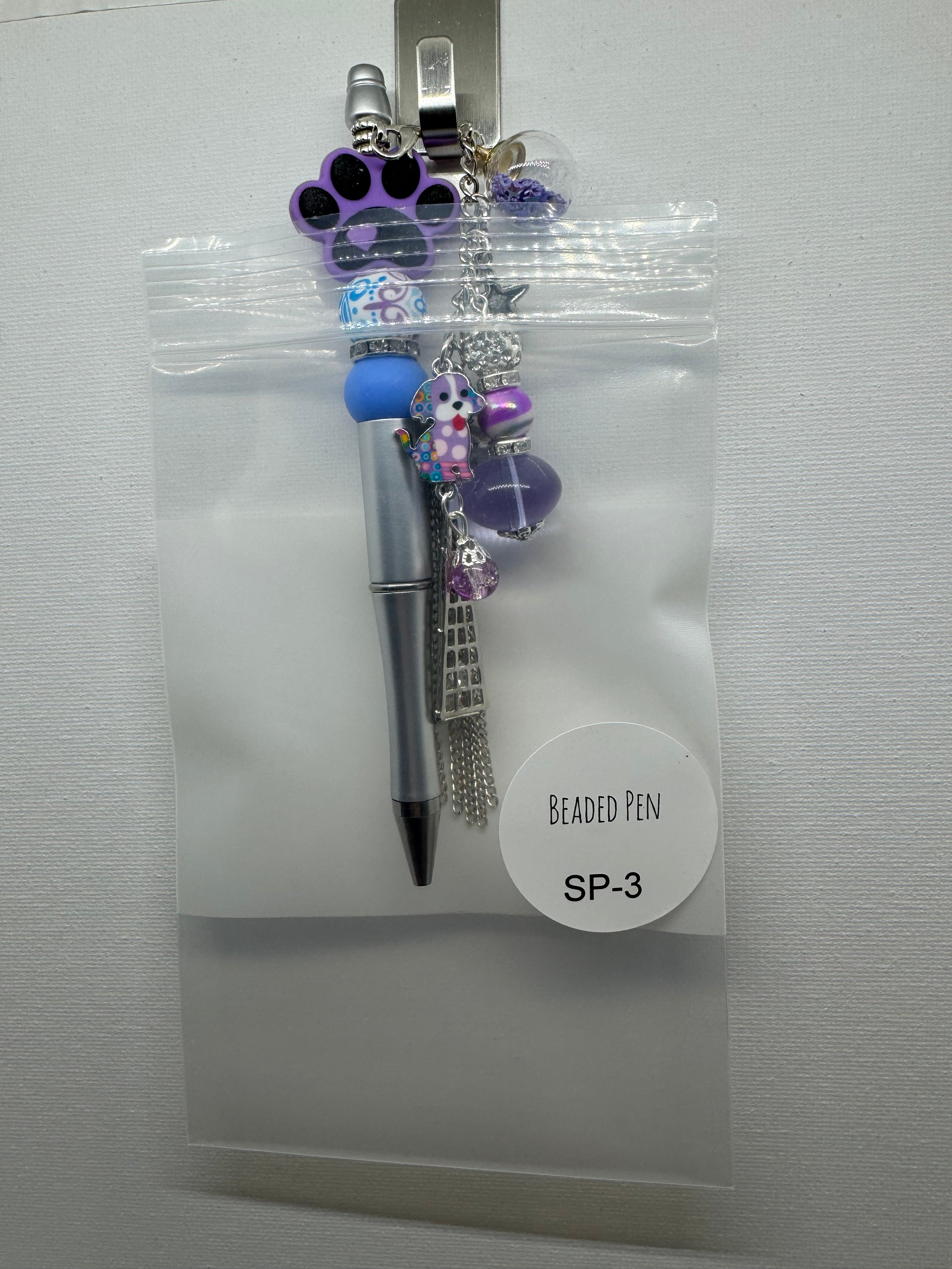 Beaded Pen with Dangles - Catalog No. SP-3