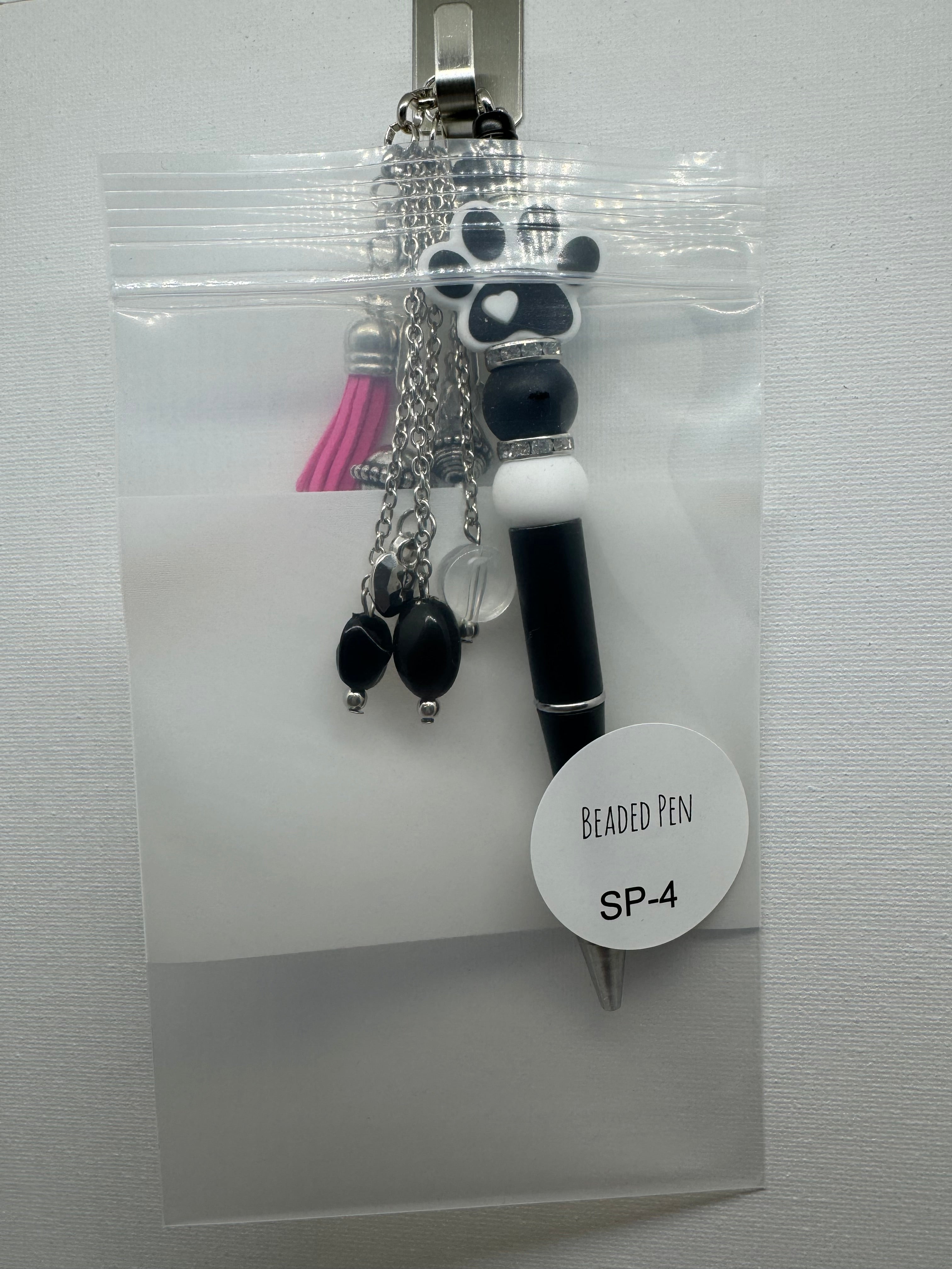 Beaded Pen with Dangles - Catalog No. SP-4