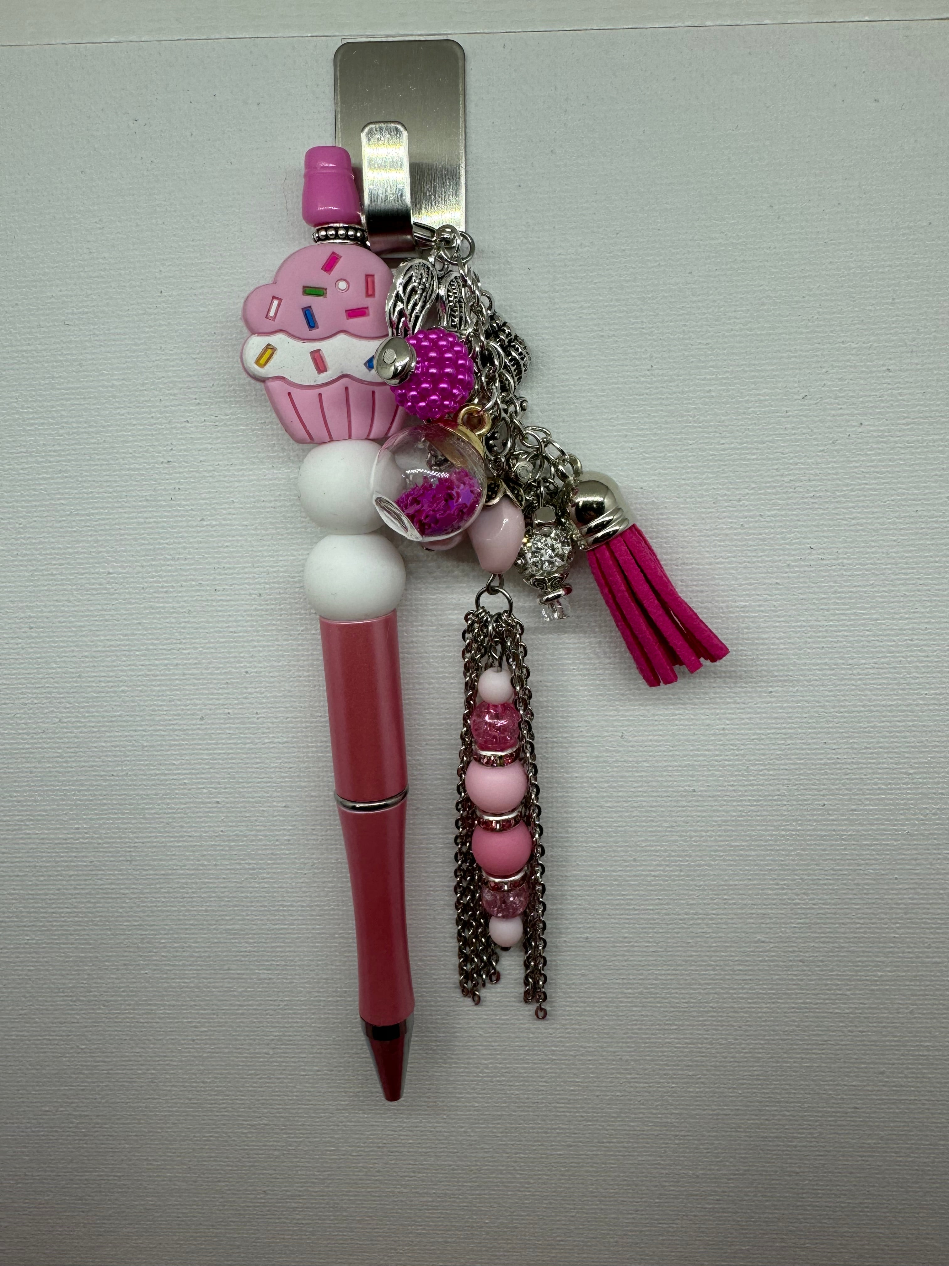 Beaded Pen with Dangles - Catalog No. SP-5