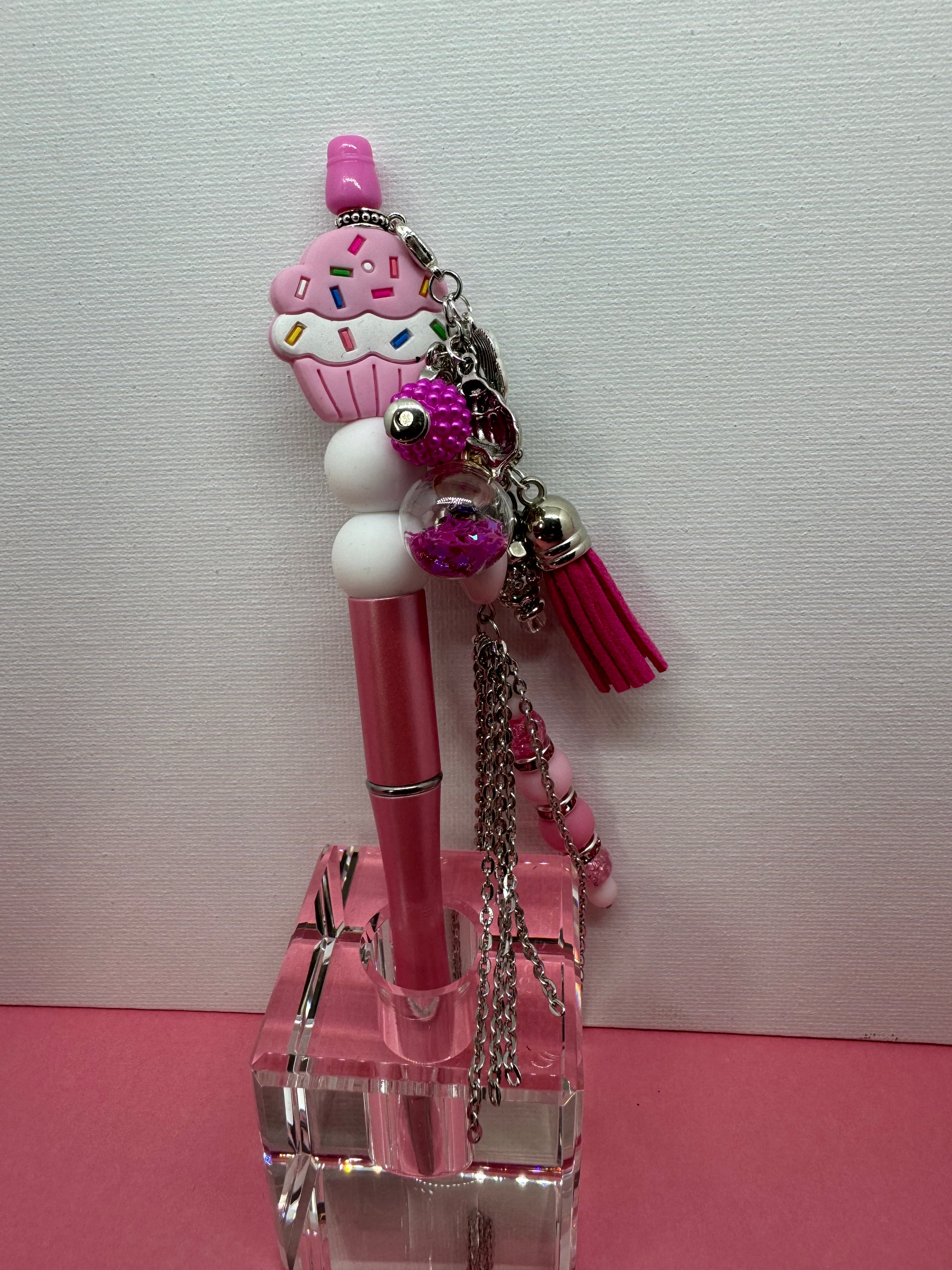 Beaded Pen with Dangles - Catalog No. SP-5