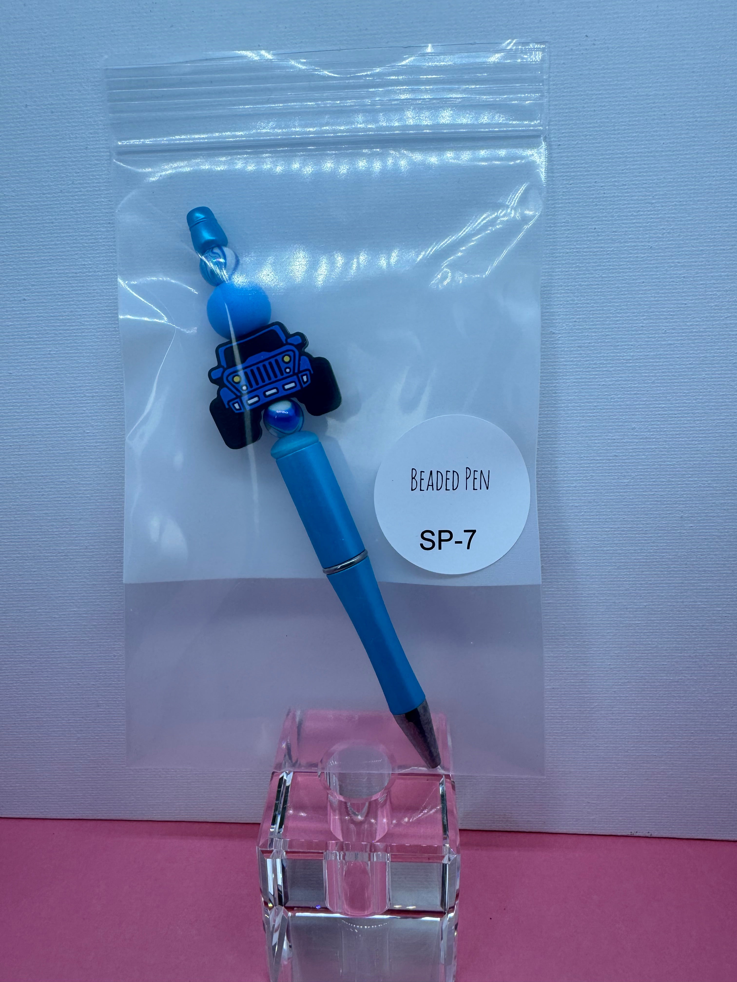 Beaded Pen with Dangles - Catalog No. SP-7