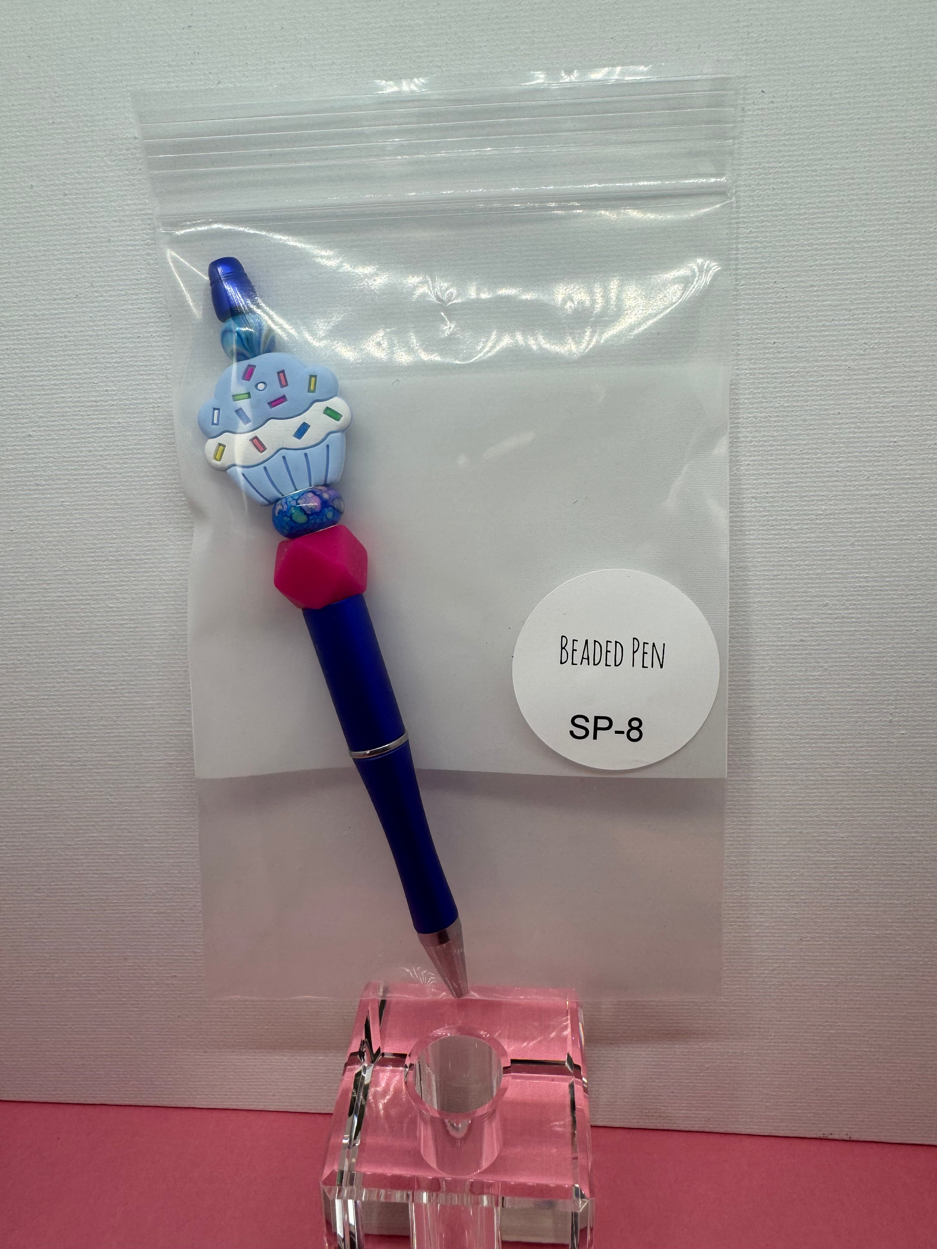 Beaded Pen with Dangles - Catalog No. SP-8