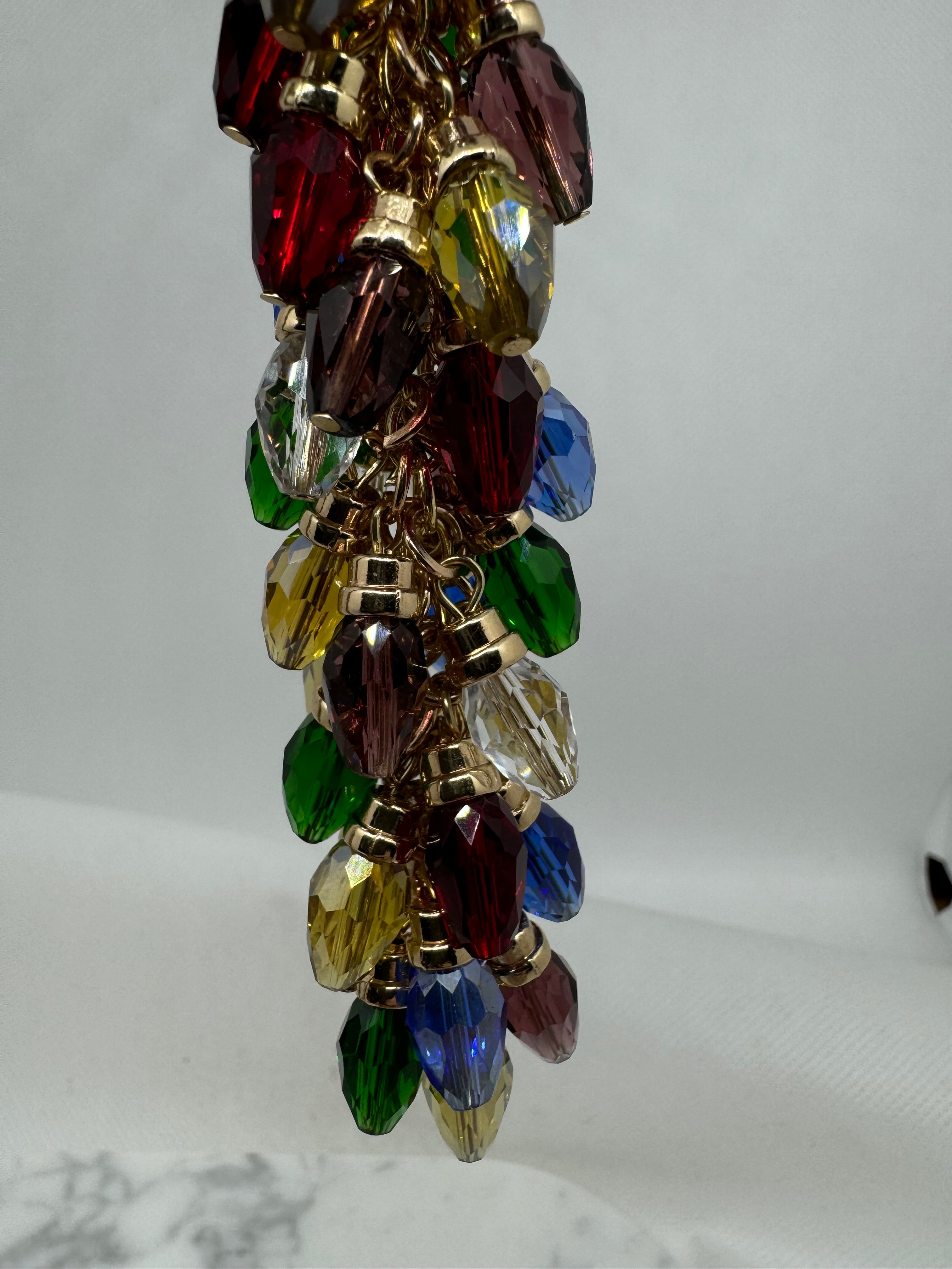 Purse Dangle for Christmas with Glass Bulb Beads Catalog No. CH-1