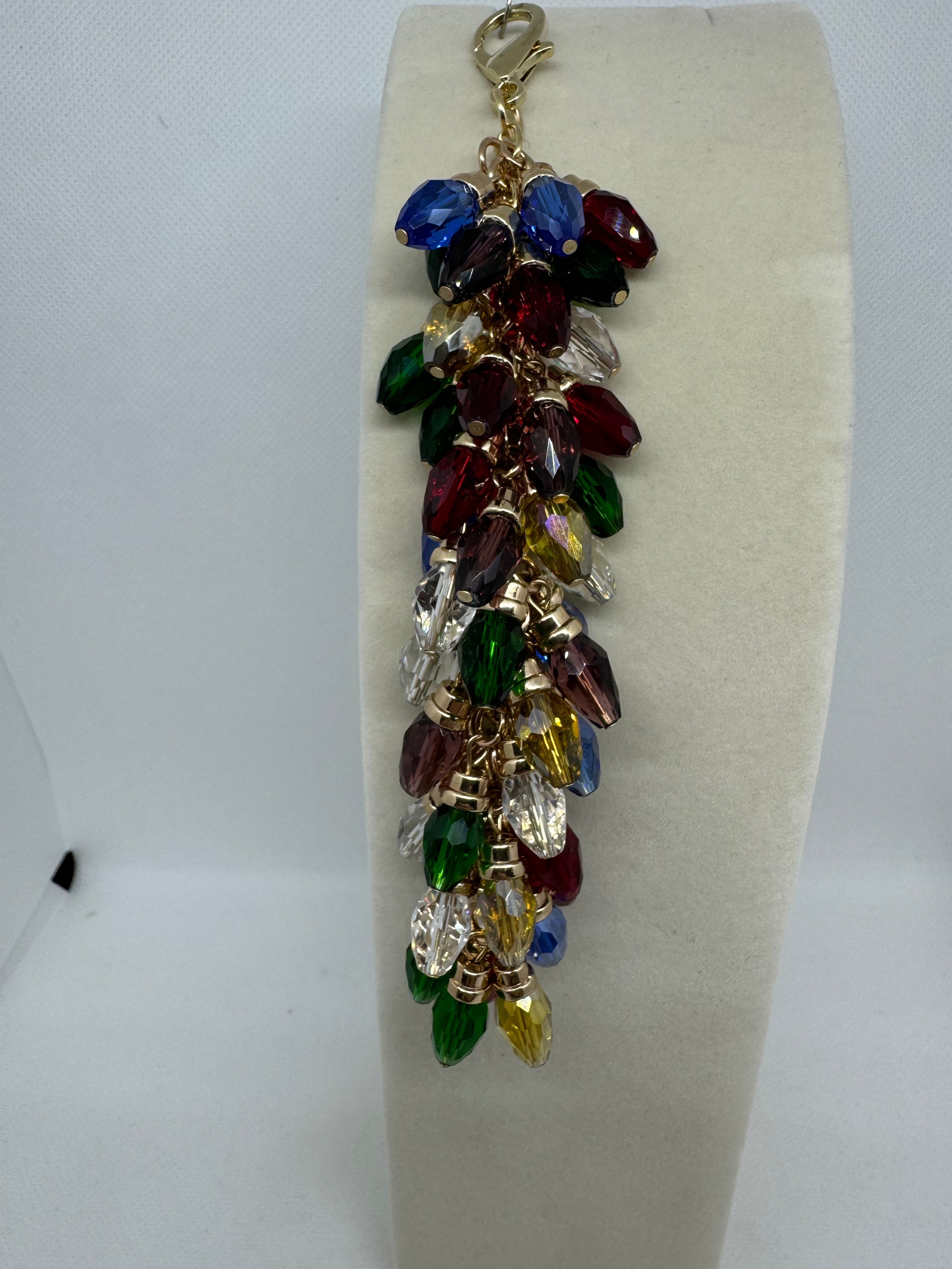 Purse Dangle for Christmas with Glass Bulb Beads Catalog No. CH-1