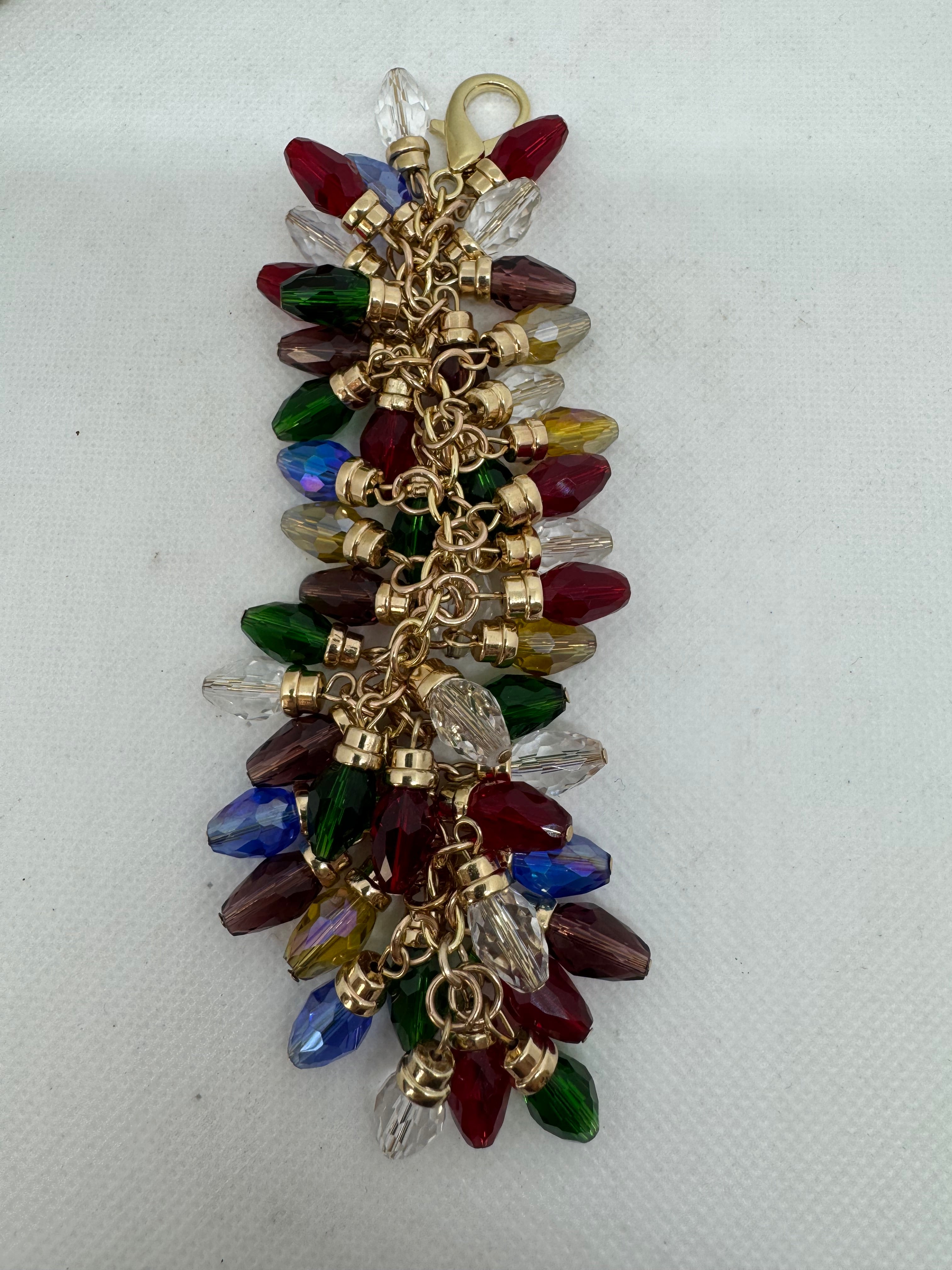 Purse Dangle for Christmas with Glass Bulb Beads Catalog No. PN-103