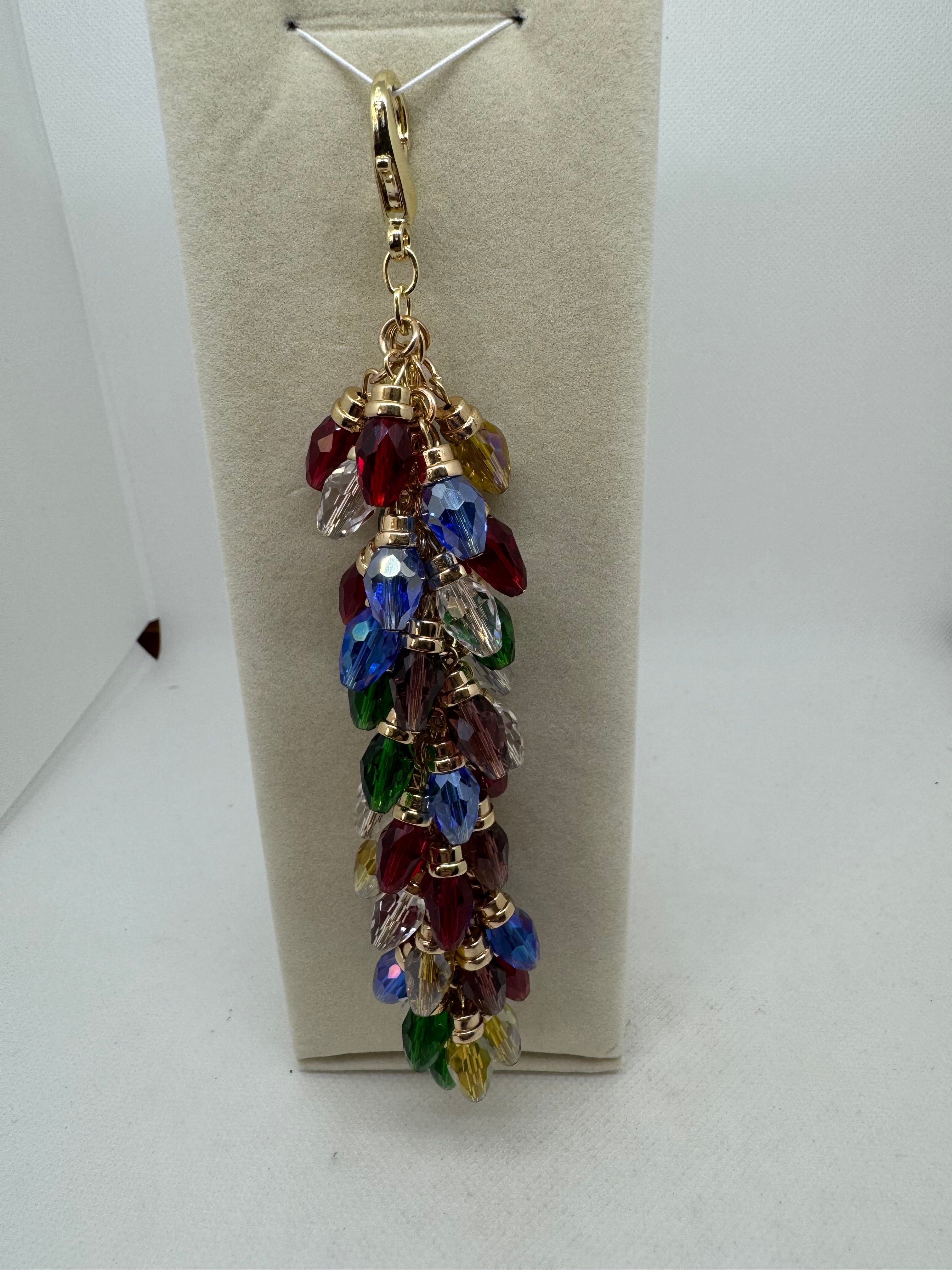 Purse Dangle for Christmas with Glass Bulb Beads Catalog No. PN-106