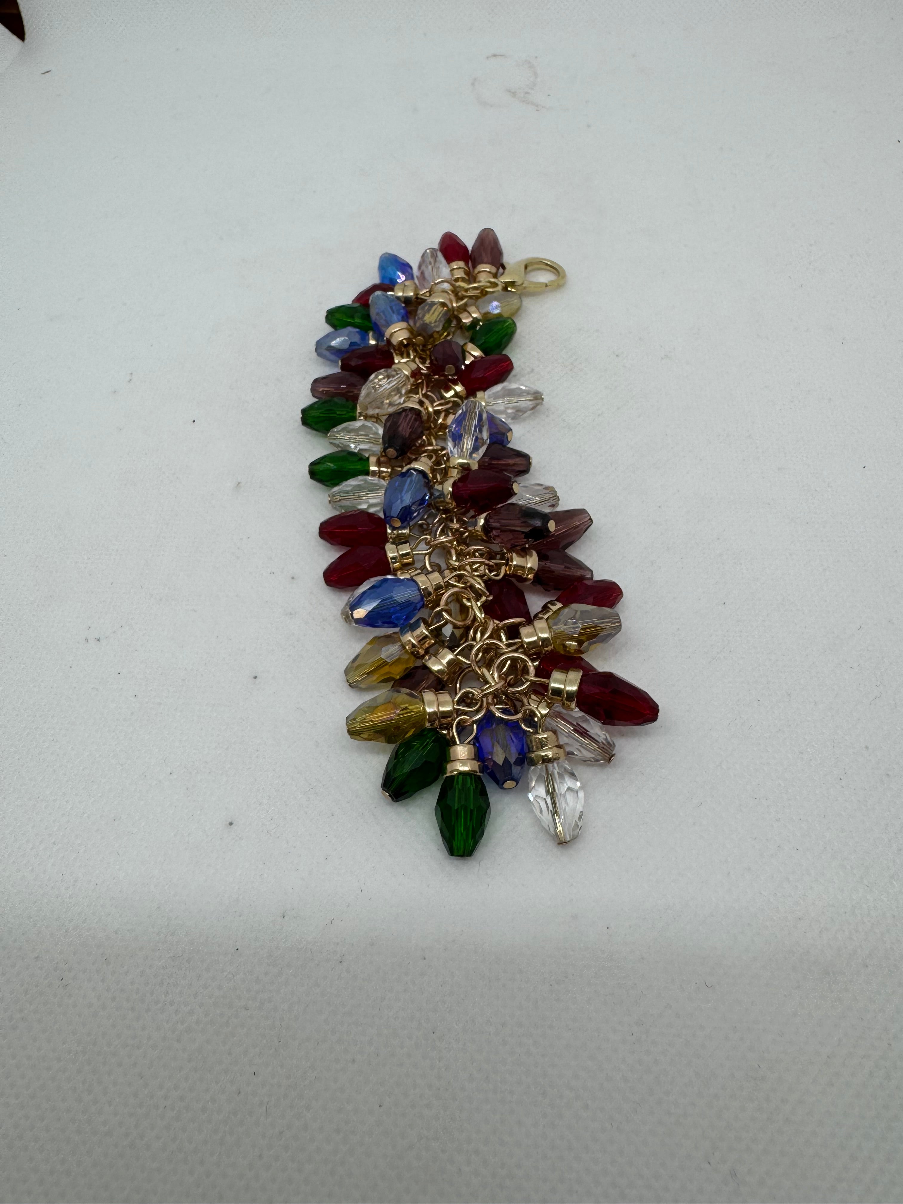 Purse Dangle for Christmas with Glass Bulb Beads Catalog No. PN-106