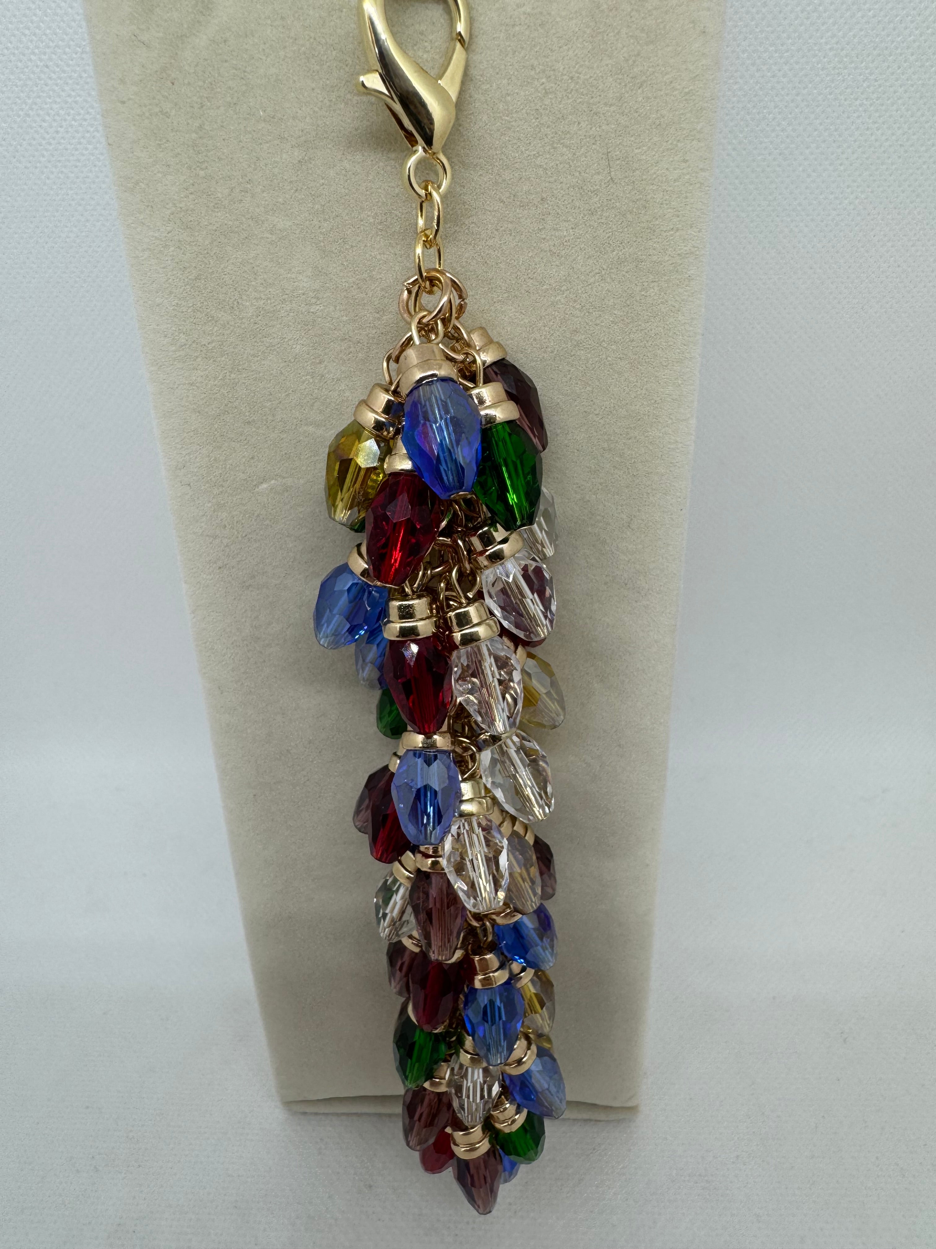 Purse Dangle for Christmas with Glass Bulb Beads Catalog No. PN-104