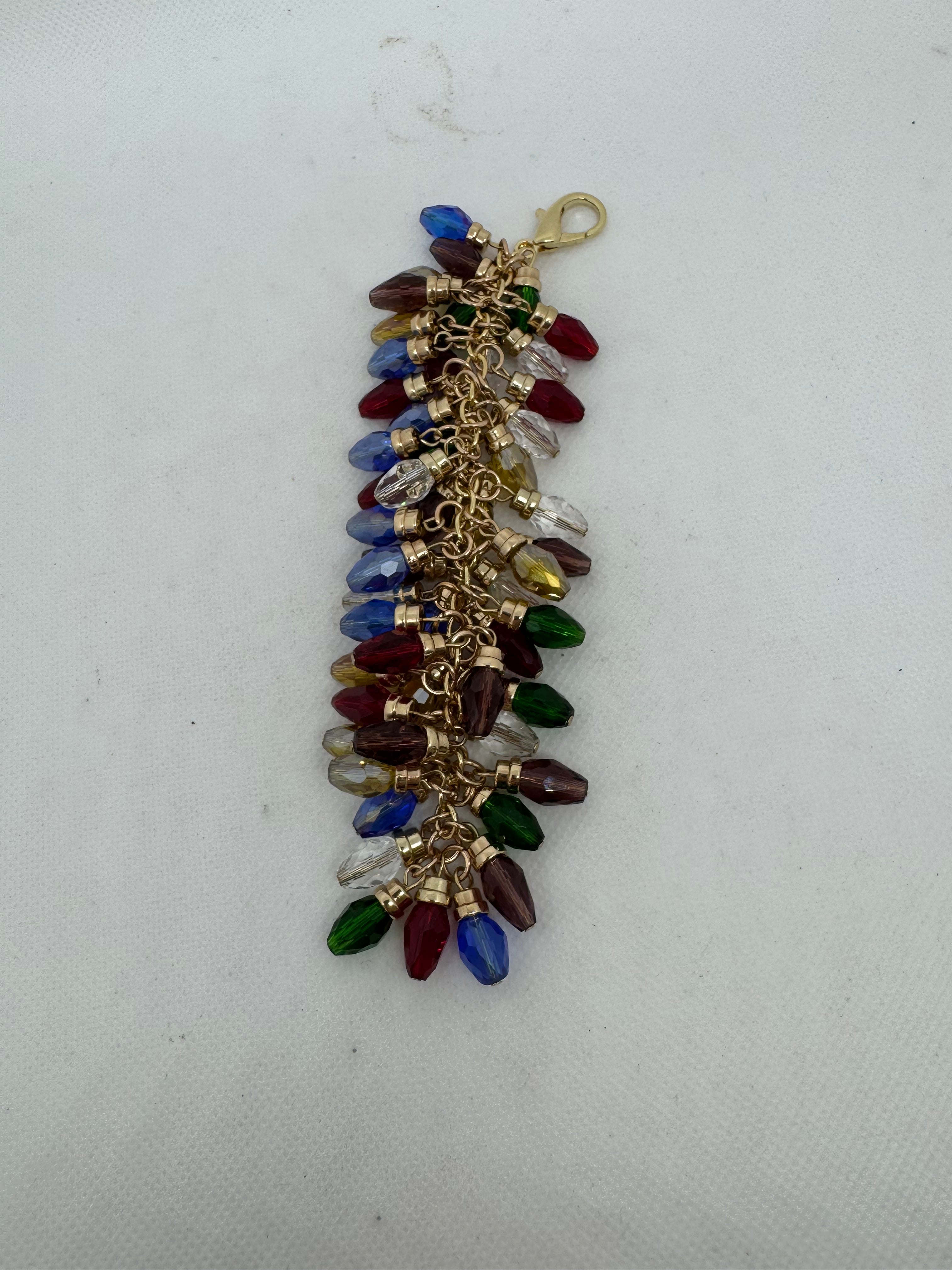 Purse Dangle for Christmas with Glass Bulb Beads Catalog No. PN-104