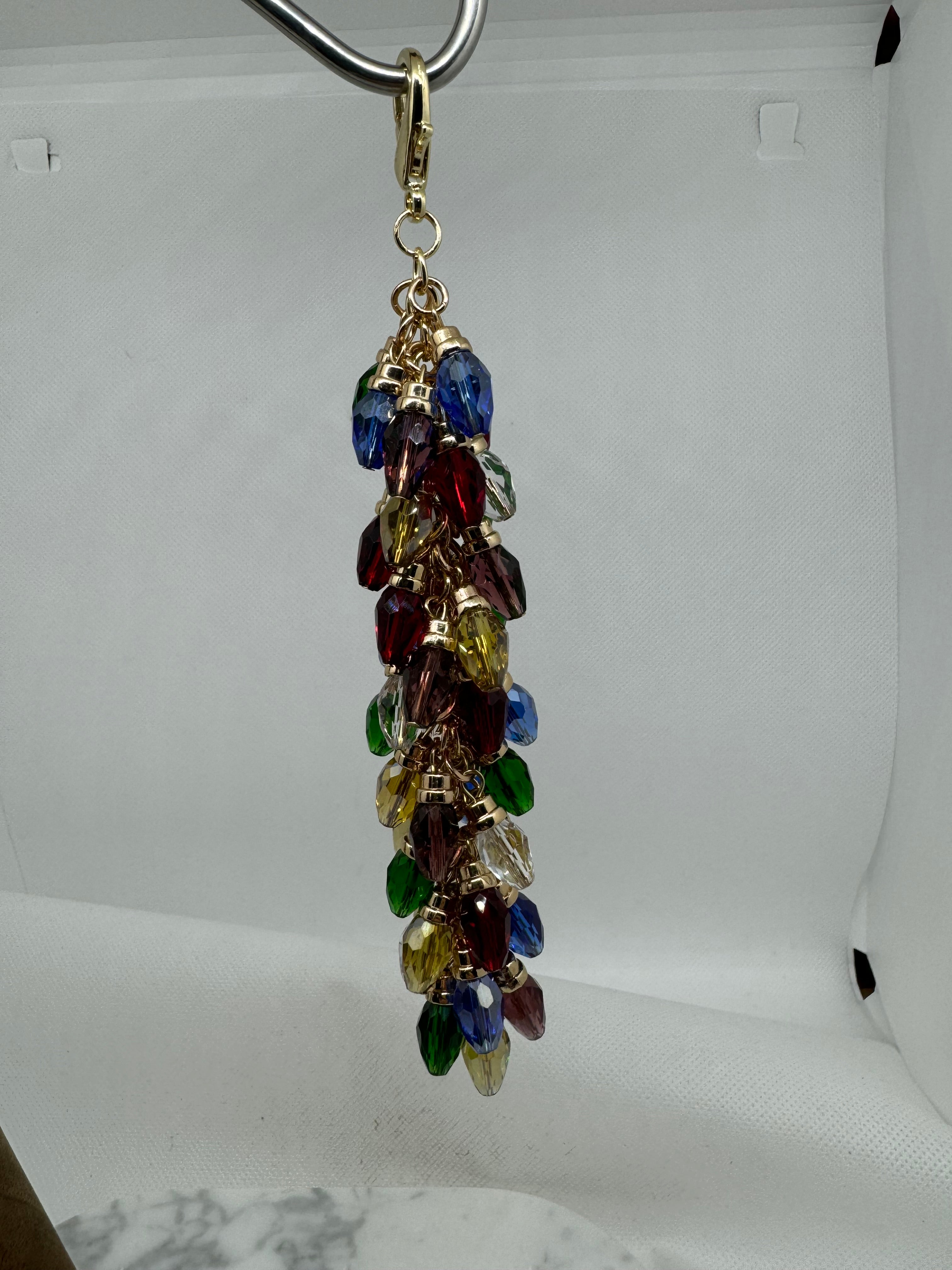 Purse Dangle for Christmas with Glass Bulb Beads  Catalog No. CH-1