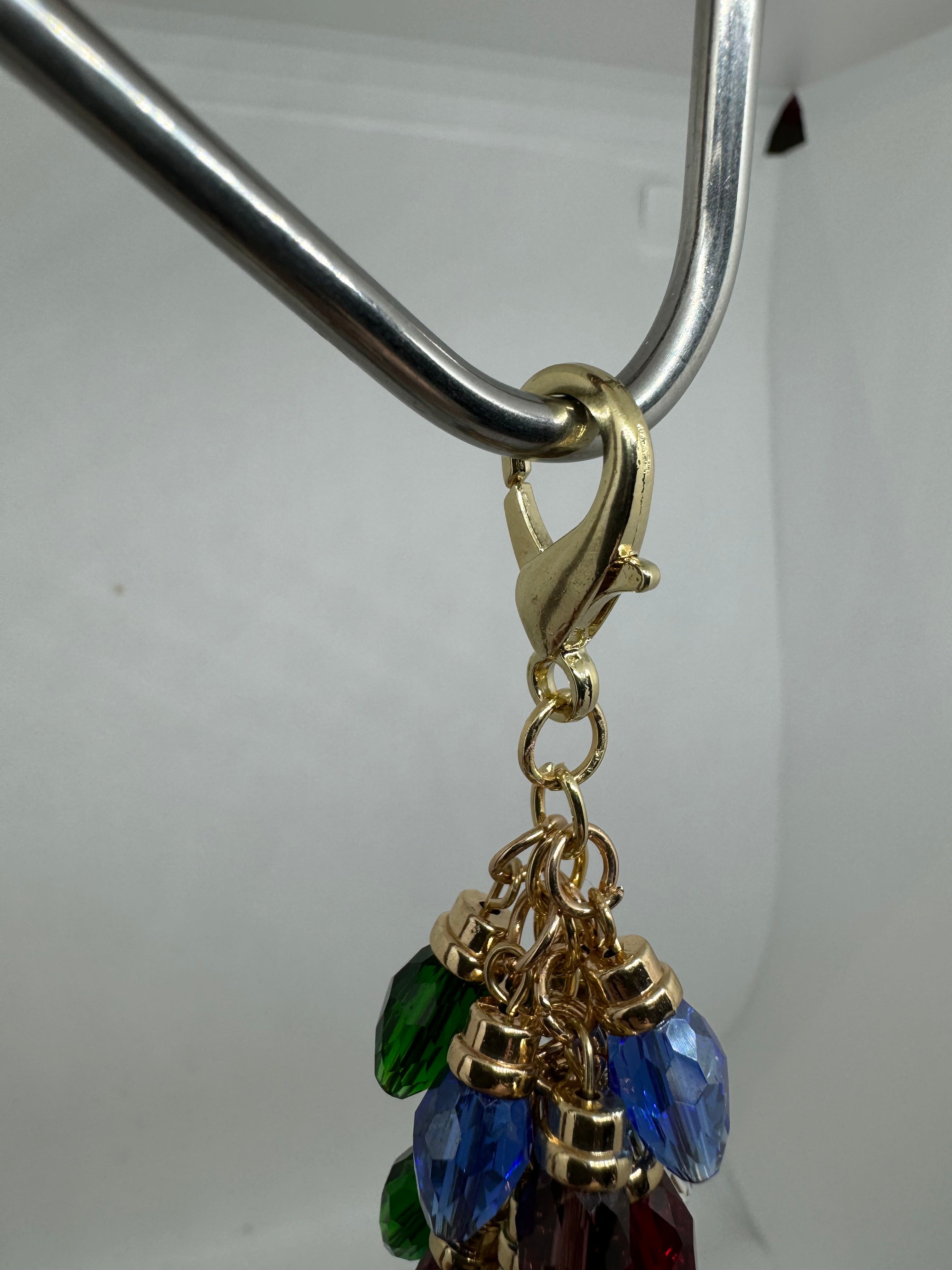 Purse Dangle for Christmas with Glass Bulb Beads  Catalog No. CH-1