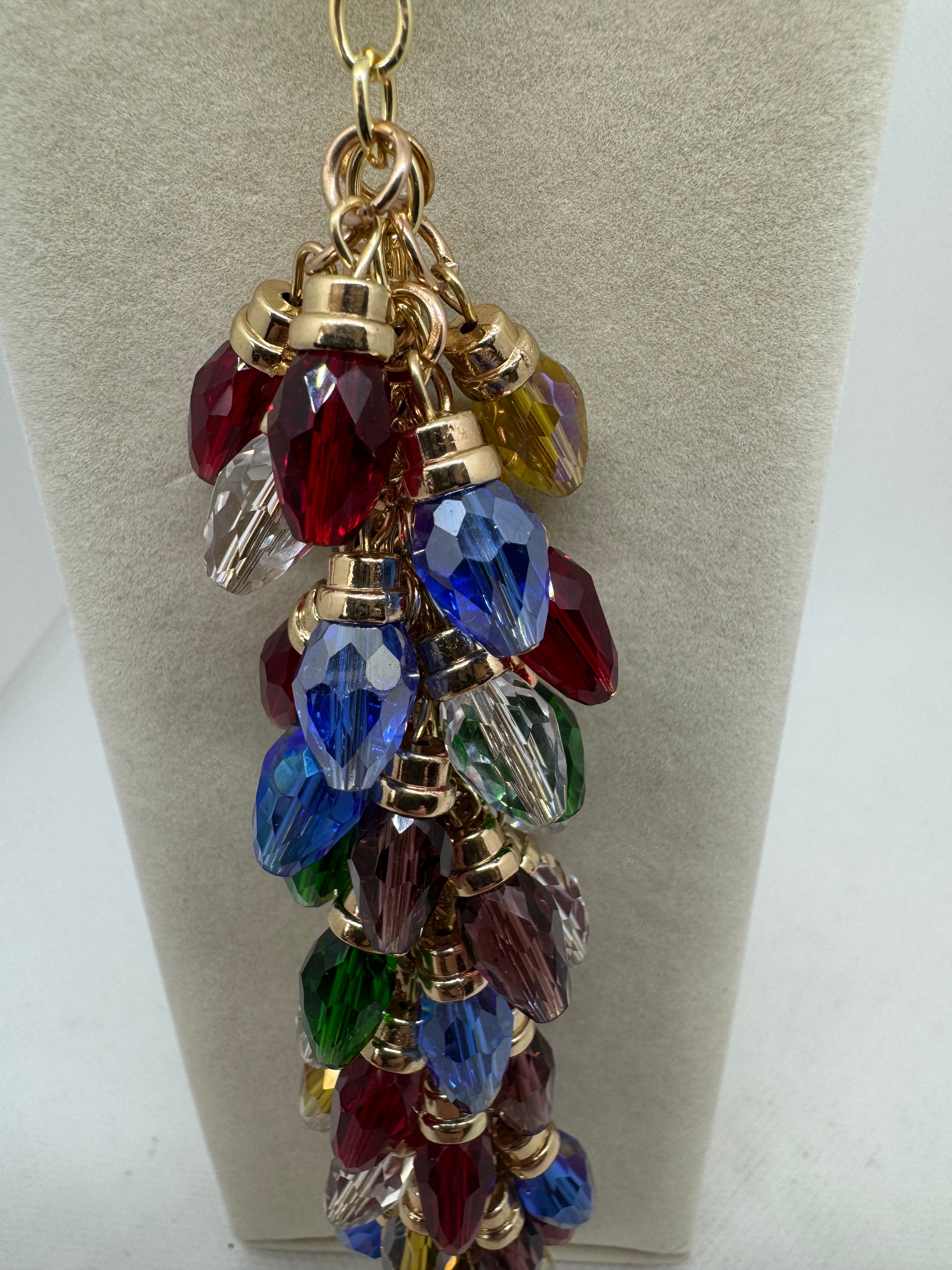 Purse Dangle for Christmas with Glass Bulb Beads  Catalog No. PN-106