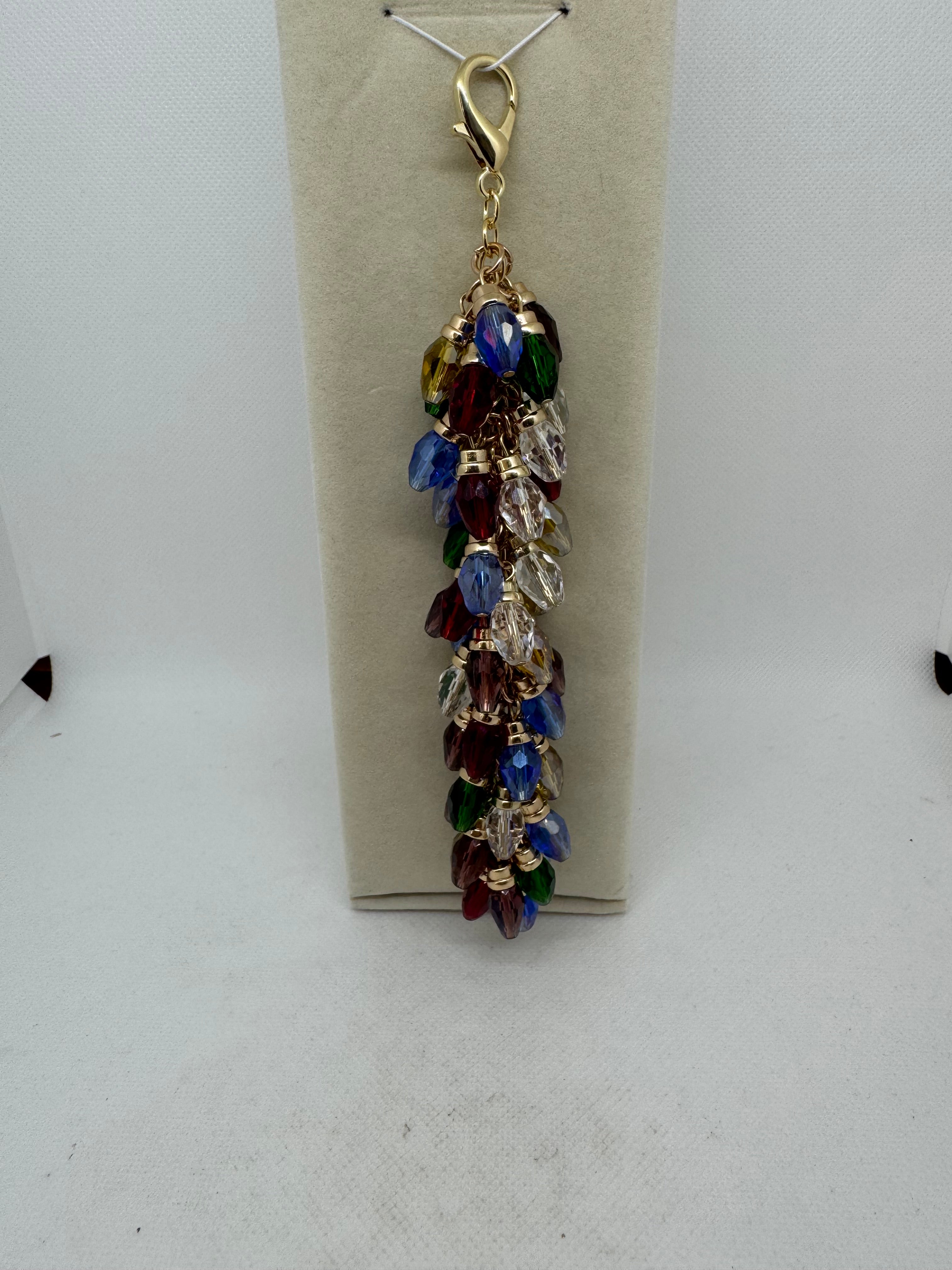 Purse Dangle for Christmas with Glass Bulb Beads  Catalog No. PN-104