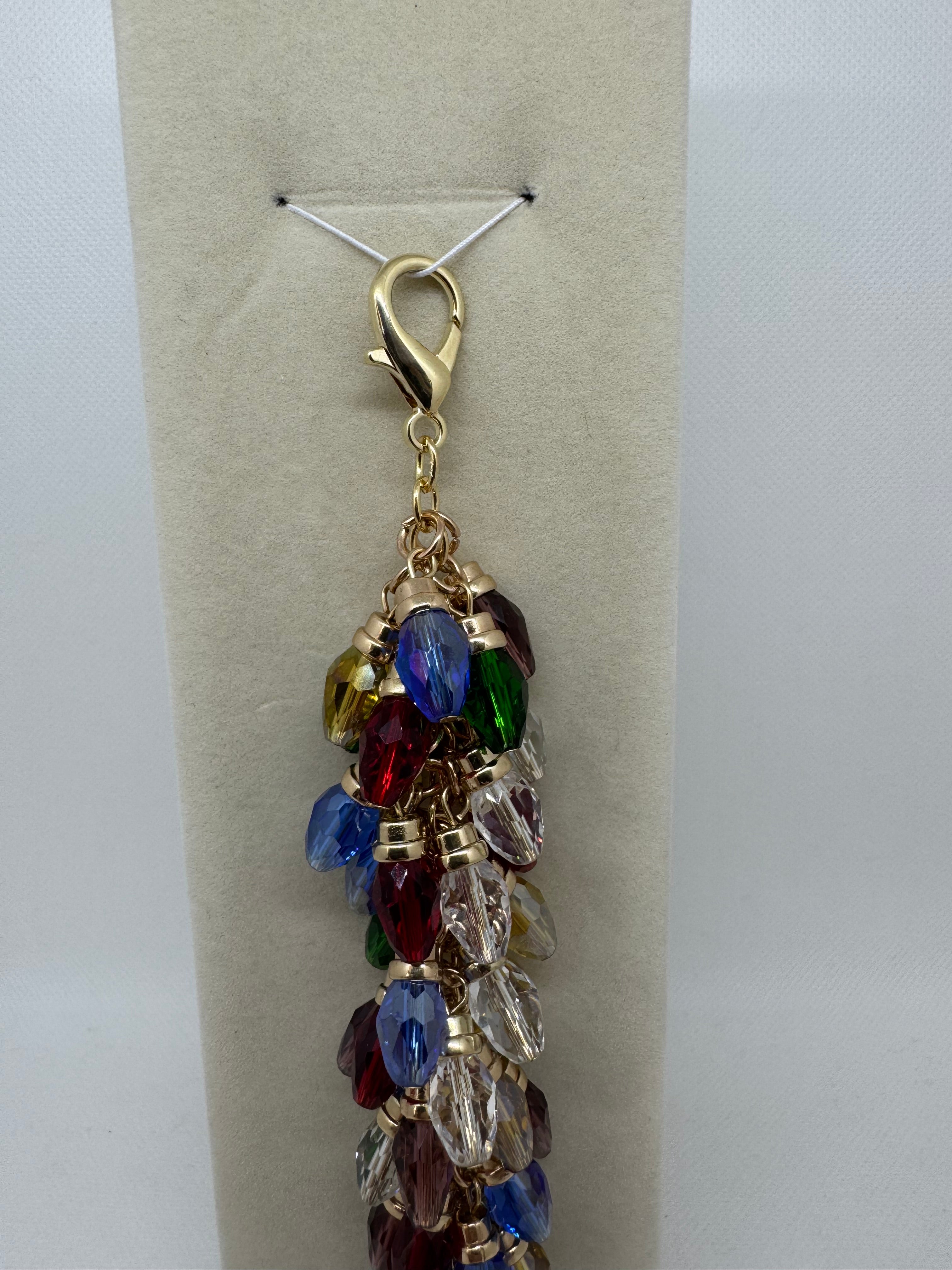 Purse Dangle for Christmas with Glass Bulb Beads  Catalog No. PN-104